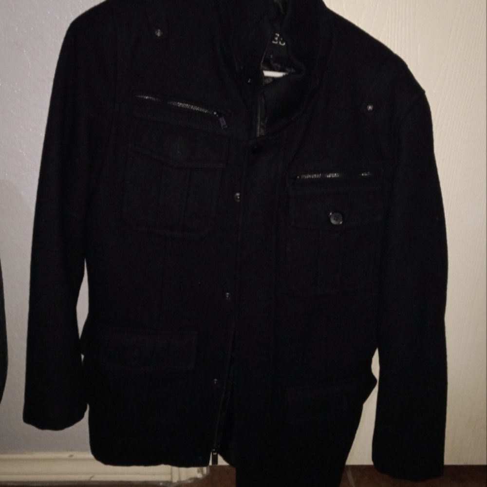 Guess size small peacock coat